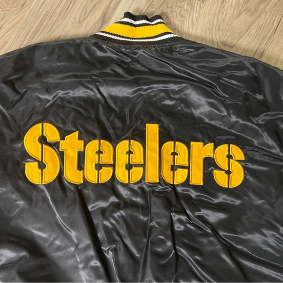 Starter Pittsburgh Steelers Satin Full Snap Jacket Men's Medium $140 MSRP NWT - Picture 5 of 5